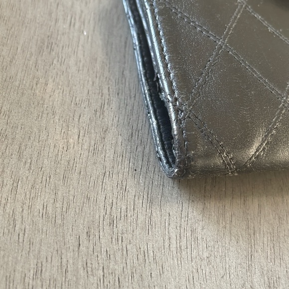 Vintage Chanel Compact Leather Wallet Luxury Classic - Picture 6 of 16